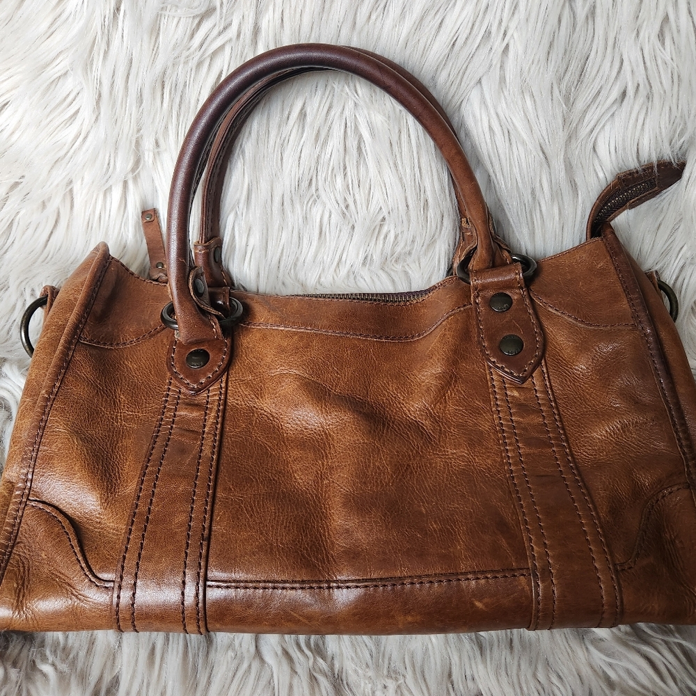 Frye Melsissa Satchel In Brown - Picture 11 of 16